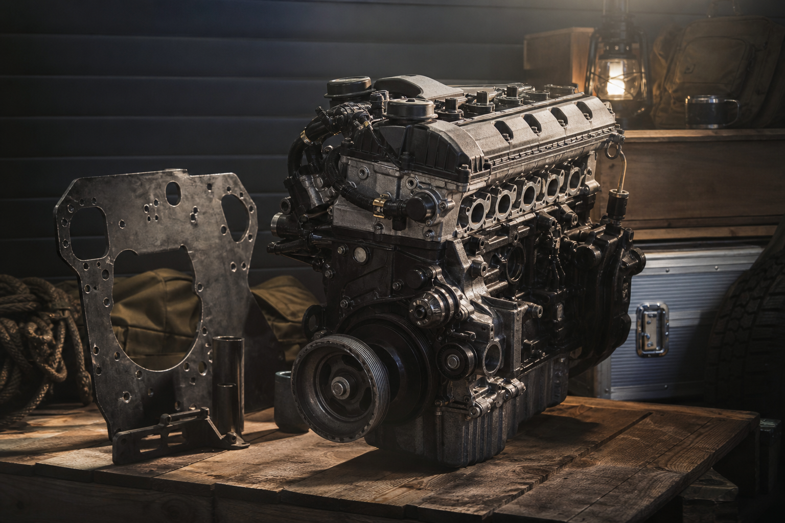 Classy BMW M57 diesel staged for 4x4 conversion projects