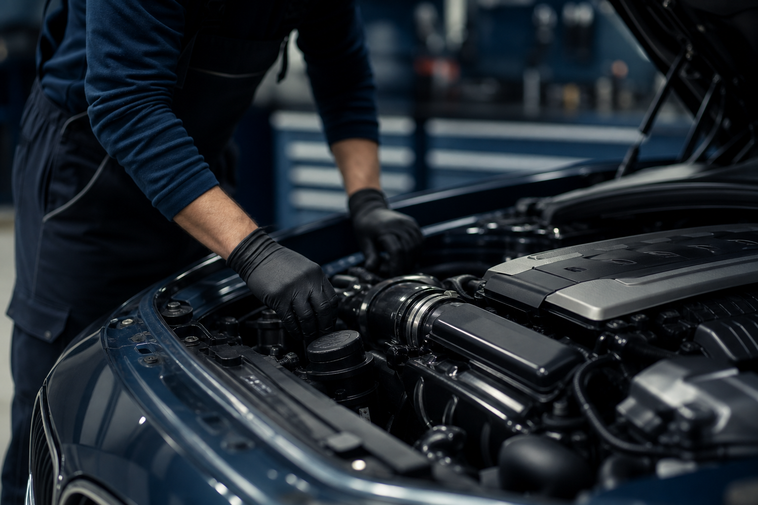 Classy BMW workshop bay — why garages trust Bavarian Engines
