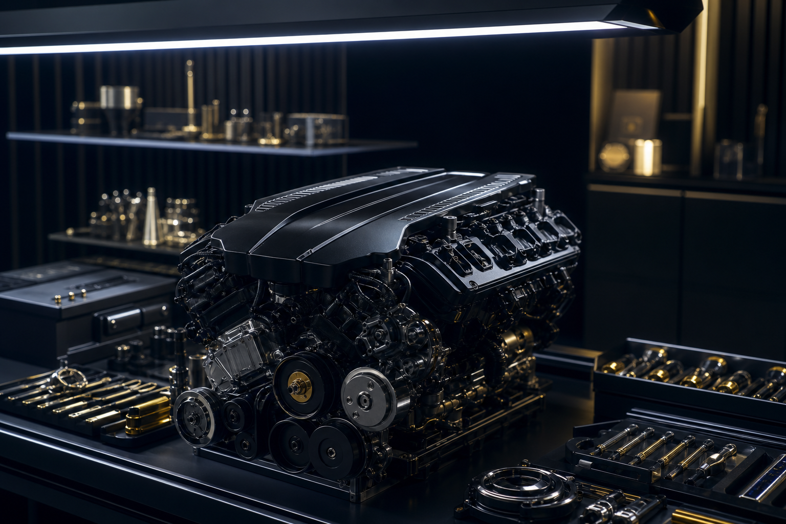 BMW engine inspection and compression testing in Hamburg workshop